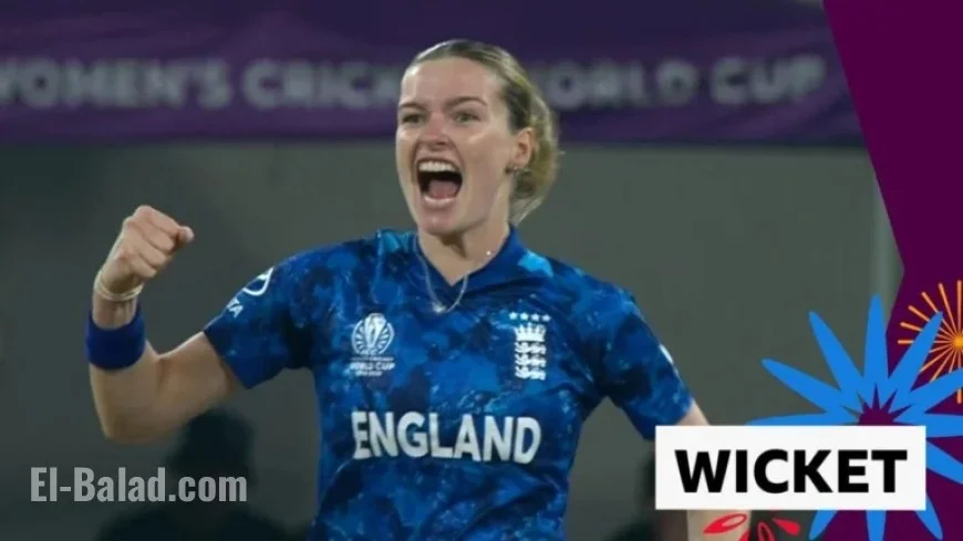 England Triumphs as Lauren Bell Dismisses Phoebe Litchfield in World Cup Clash