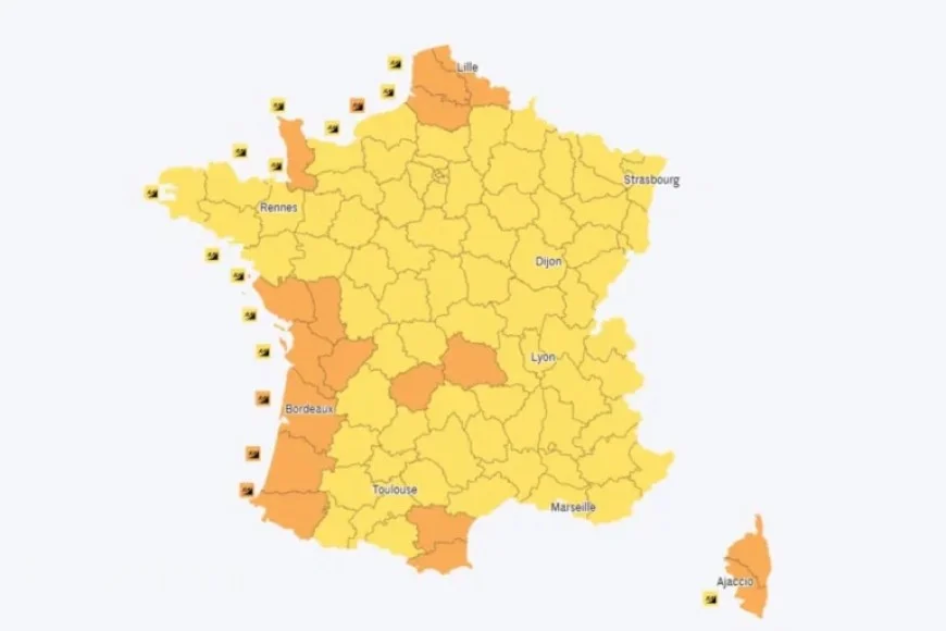 Storm Benjamin to Hit Western France: Winds Over 120 km/h Expected, 19 Regions on Orange Alert