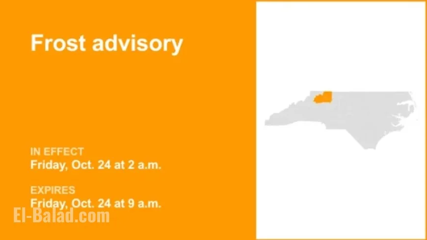 Frost Alert for North Carolina Friday: Temperatures Plummet to 31°F