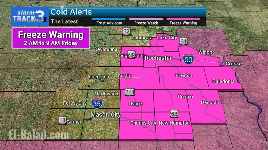 Freeze warning: First widespread autumn chill targets the Midwest and Appalachians