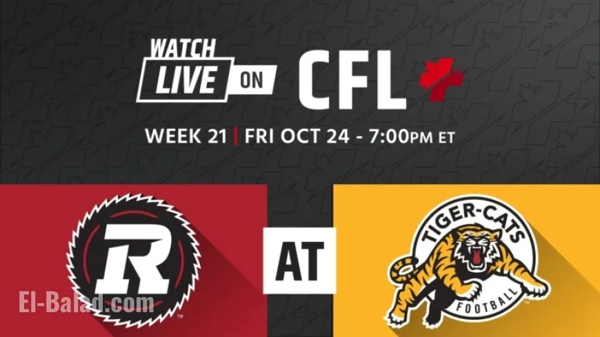Ottawa REDBLACKS Face Hamilton Tiger-Cats in Week 21 Showdown