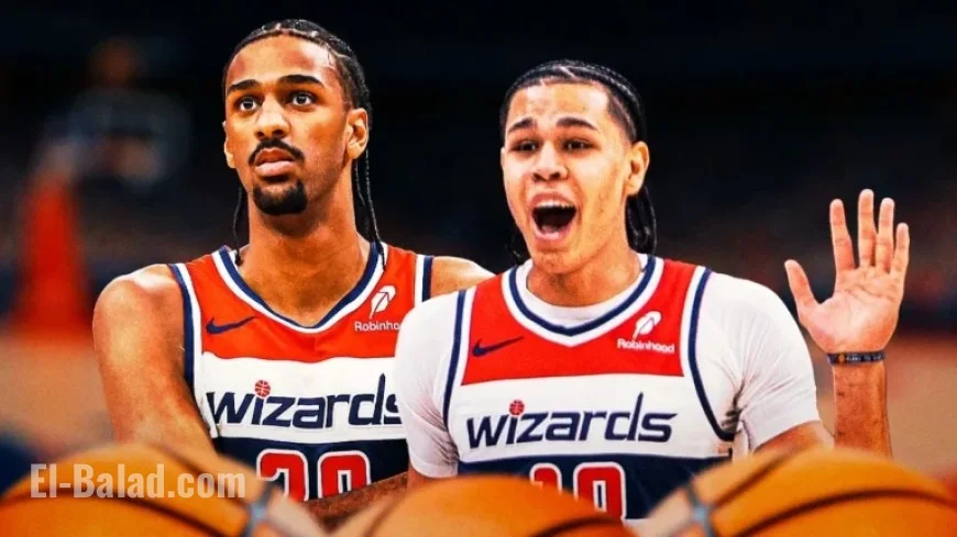 Alex Sarr Joins Wizards Fans in Celebrating Kyshawn George