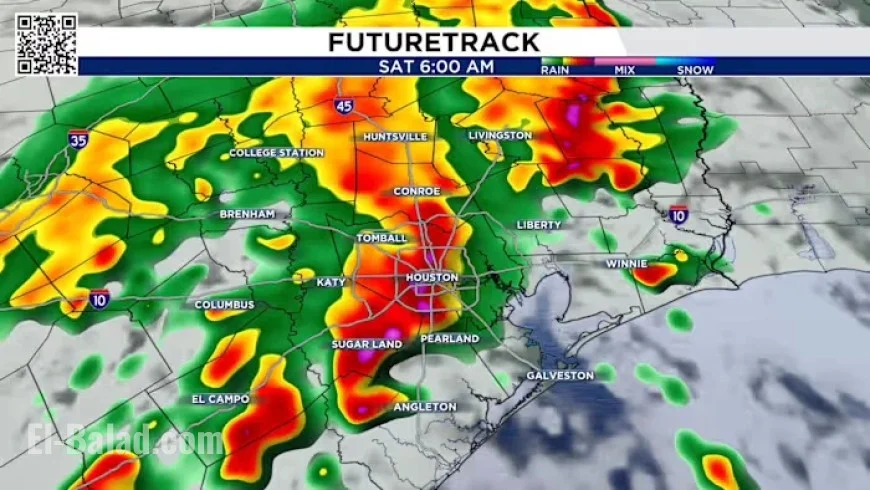 Houston Prepares for Powerful Cold Front with Heavy Rain and Flood Risks