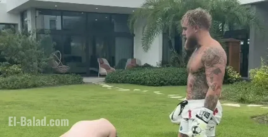 Jake Paul Trains for Tank Davis with Intense Backyard Sparring Session