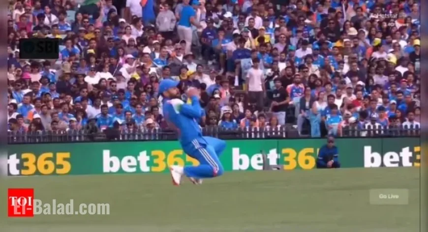 Virat Kohli’s Stunning Catch in AUS vs IND 3rd ODI Sets Fielding Record