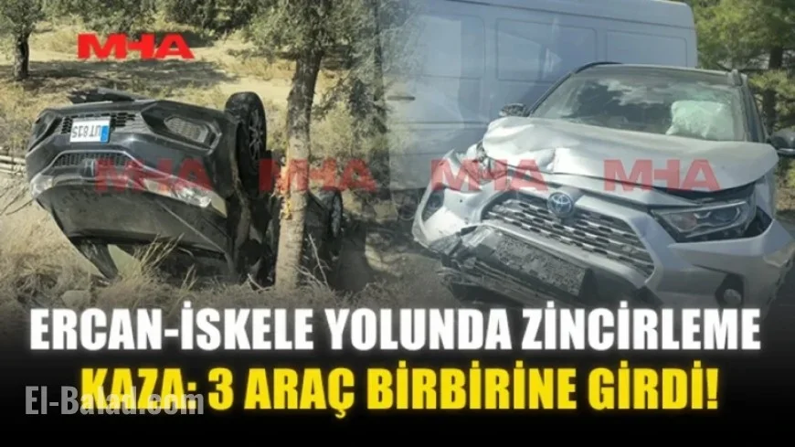 Chain Collision on Ercan-Iskele Road: Three Vehicles Involved