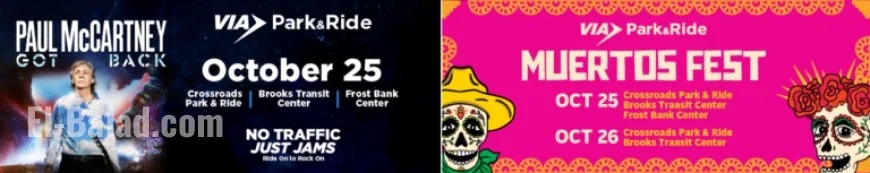 “Paul McCartney and Muertos Fest Offer Convenient Park & Ride Service”