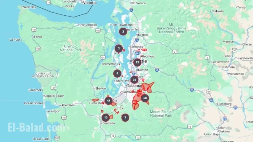 Seattle power outage map: windstorm knocks out power for more than 150,000 across Puget Sound