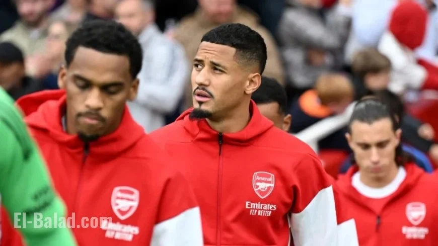 William Saliba Exits Arsenal Match at Halftime Due to Injury History