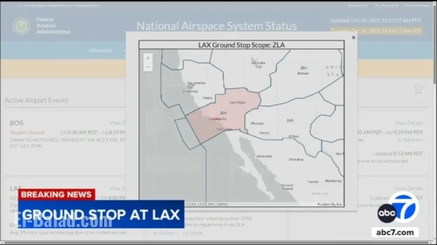 FAA Reports LAX Ground Stop Amid Staffing Issues
