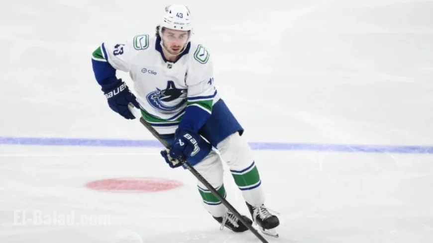 Canucks’ Quinn Hughes Sidelined with Lower-Body Injury Against Oilers
