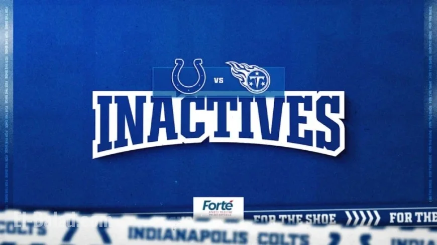 Colts Reveal 7 Inactive Players for Week 8 Clash with Titans