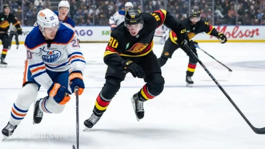 Canucks’ Victor Mancini Exits Early in Game Against Oilers
