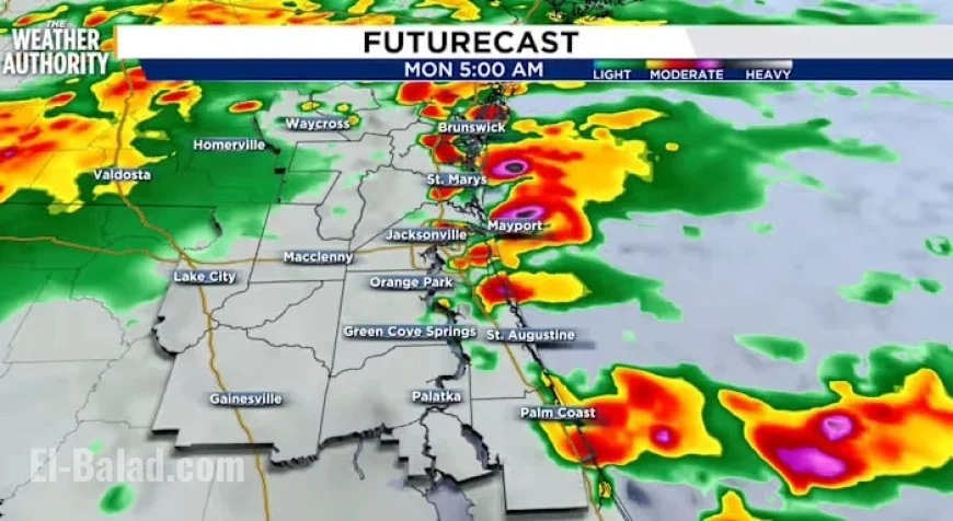 Storms and Heavy Rain Hit as Warm Front Arrives Monday