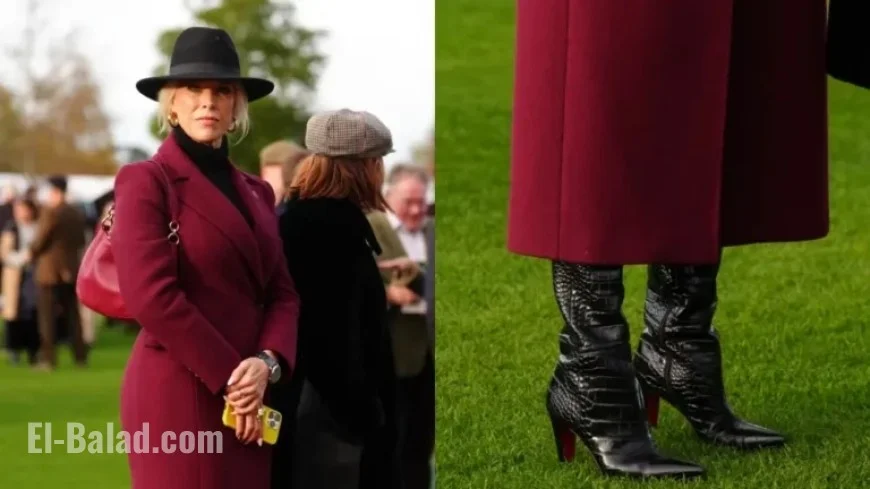 Hannah Waddingham Champions Croc-Embossed Shoe Trend in Louboutin Boots