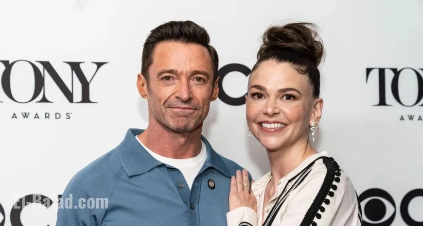Sutton Foster and Hugh Jackman Go Red-Carpet Official at “Song Sung Blue” Premiere