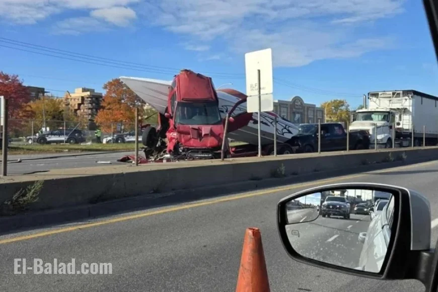 Montreal Truck Collision Disrupts Highway 25 Traffic