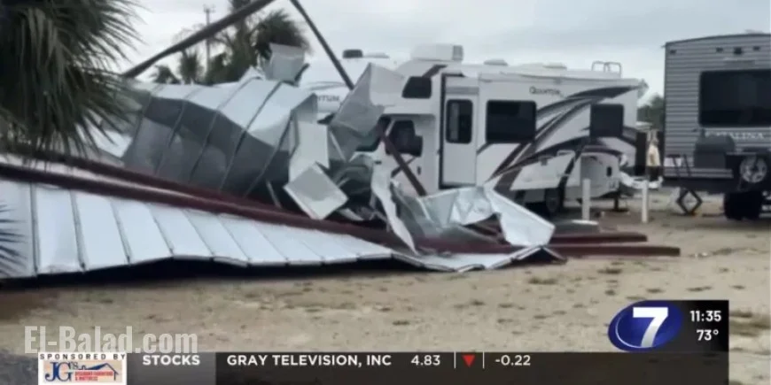 Mexico Beach Battles Severe Weather Damage