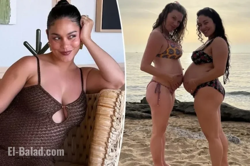 Vanessa Hudgens Showcases Baby Bump in Floral Bikini