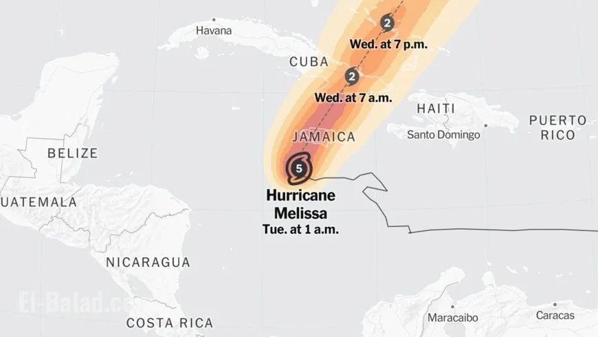 Hurricane Melissa Path Today: Category 5 Monster Targets Jamaica, Then Curves Toward Cuba, the Bahamas and Open Atlantic