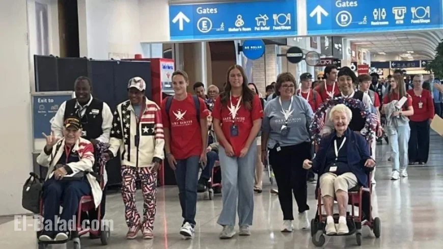 American Airlines and Gary Sinise Fly WWII Vets from Charlotte on Special Trip