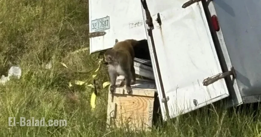 Three Aggressive Monkeys Loose After Mississippi Crash