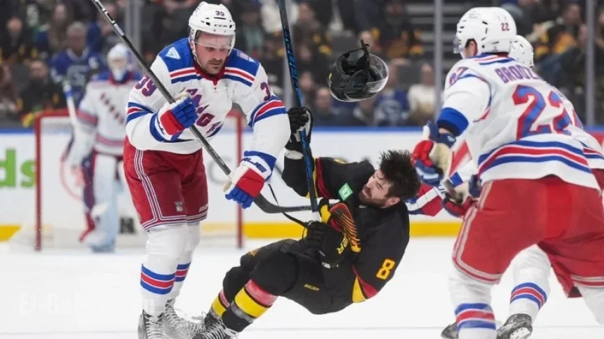 Canucks’ Conor Garland Exits Rangers Game