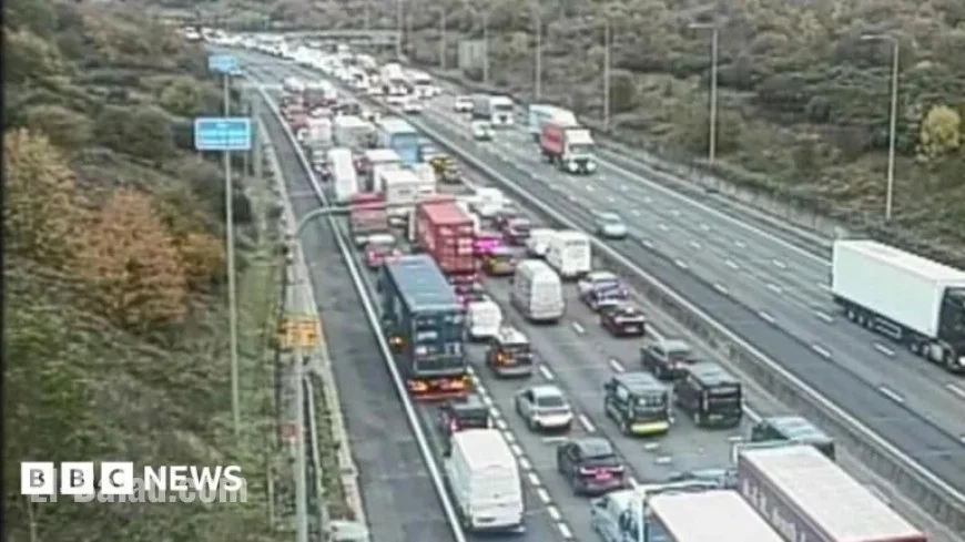 M25 Collision and Vehicle Fire Spark Essex Traffic Congestion