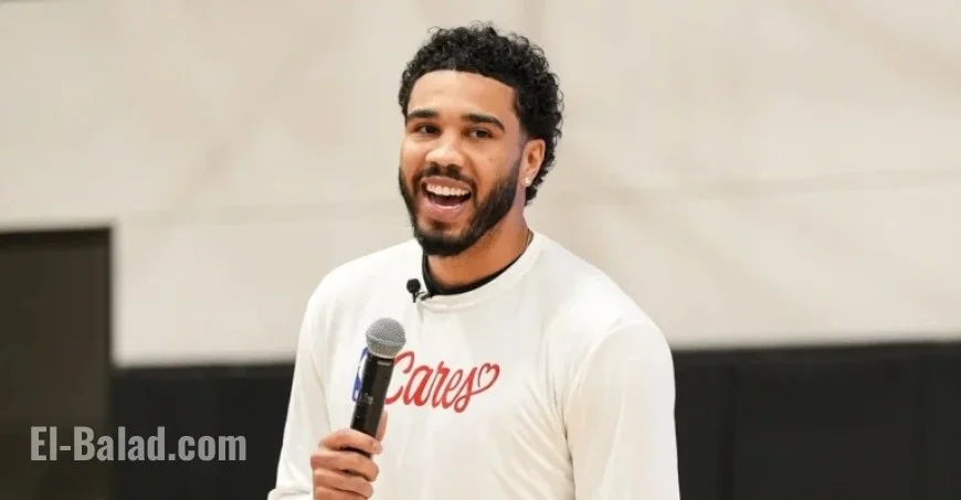 Jayson Tatum Joins Celtics Travel While Recovering Achilles, Engages in Community Work