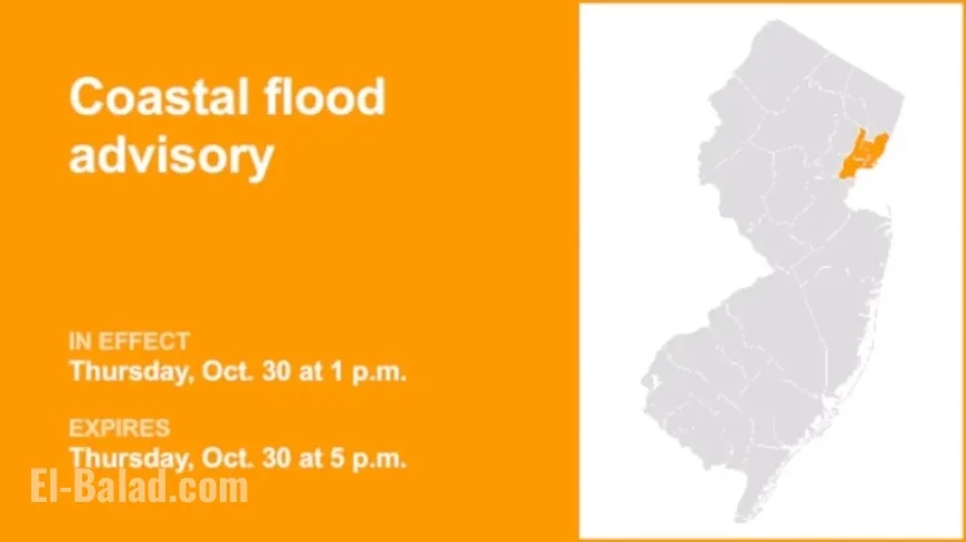Coastal Flood Advisory Impacts Three NJ Counties Until Thursday Evening