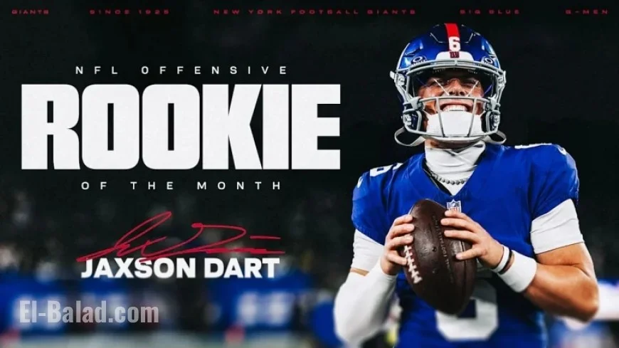 Jaxson Dart Earns NFL Offensive Rookie of the Month Honors