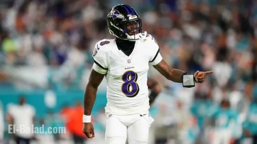 Lamar Jackson Shines with 4 TDs as Ravens Defeat Dolphins