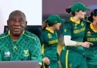 South African President’s Blunder: Wears Football Jersey During Cricket Team Address
