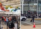 TSA Lines Stretch Outside Terminal E at Bush Intercontinental Airport