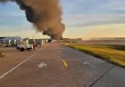 Plane Crash Sparks Major Fire at Muhammad Ali Airport