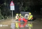 Heavy Rain Floods Carmarthenshire, Trapping Dogs in Rescue Centre