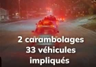 New Details: Two Quebec Pileups Involving 33 Vehicles