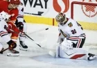 Spencer Knight, Connor Bedard Propel Blackhawks to Victory Over Flames Despite Nazar Injury
