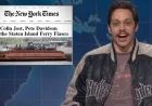 Pete Davidson Jokes About ‘Staten Island Ferry Fiasco’ on SNL
