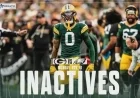 Green Bay’s WR Matthew Golden Sidelined for Monday Night Game
