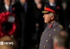 King Observes Two-Minute Silence at Cenotaph Ceremony