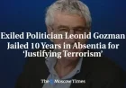 Exiled Politician Leonid Gozman Sentenced to 10 Years for Terrorism Justification