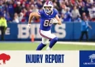 Buffalo Bills Release Injury Report Ahead of Tampa Bay Buccaneers Matchup
