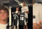 Arch Manning and Victor Wembanyama Swap Jerseys at Texas CFB-Spurs Meetup