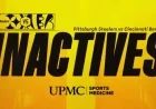 Steelers Announce Inactive Players for Week 11 Against Bengals