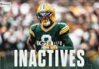 WR Matthew Golden Active for Packers-Giants Clash: Inactive List Announced