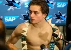 Sharks Locker Room: Celebrini Introduces Team Player of the Game Award