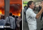 BBC Reports Massive Fire at COP30, Columns of Smoke Visible