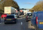 Lorry-Car Crash Causes 10-Mile Delays on Motorway