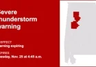Alabama Thunderstorm Warning Set to Expire at 4:45 a.m.
